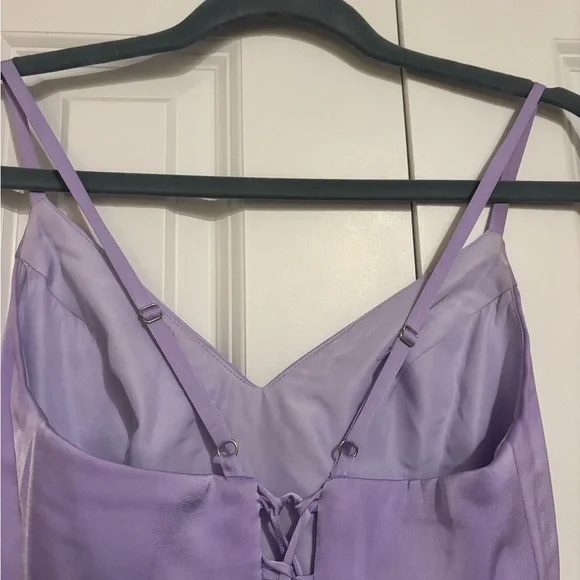 Azazie Light Purple Satin Dress - Picture 5 of 7